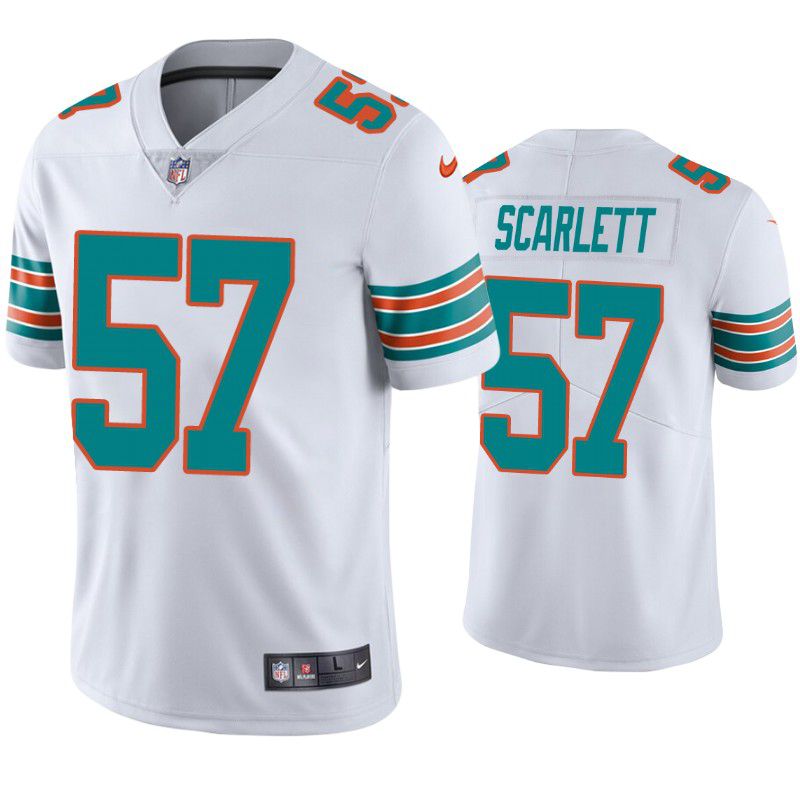 Men Miami Dolphins #57 Brennan Scarlett Nike White Limited NFL Jersey->miami dolphins->NFL Jersey
